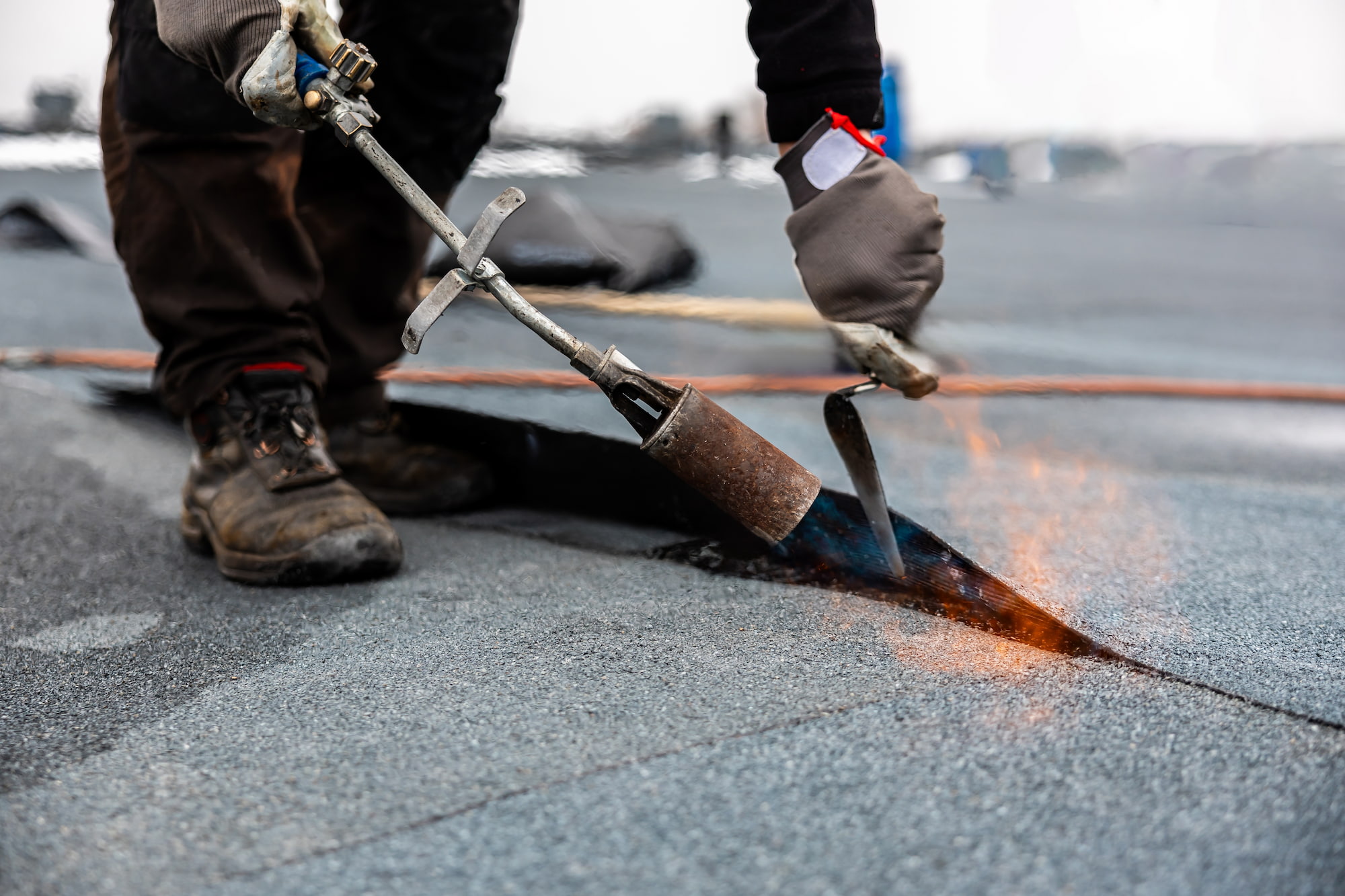 A flat roof installation.