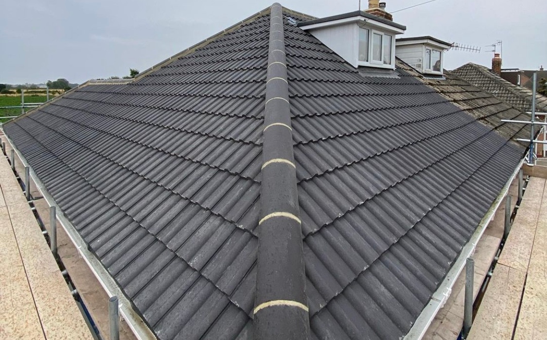 A grey roof after a roof repair in Woking.